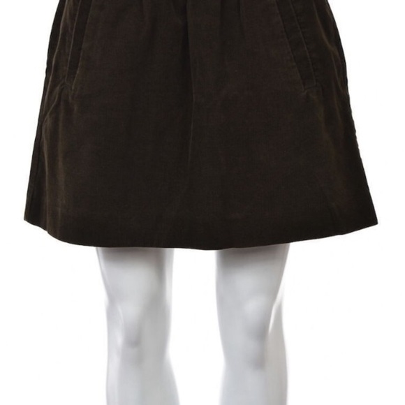 J.Crew Corduroy Mini Skirt | Brown | Side Pockets | Fall Classic Size 6 - Picture 3 of 10